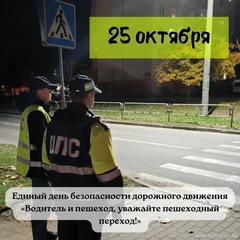Единый день безопасности дорожного движения под названием «Водитель и пешеход, уважайте пешеходный переход!»