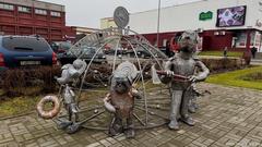 Арт-объект в городе Жодино: Четвероногие герои – укротители стихий